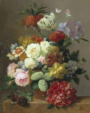 Painting Code#6003-Arnoldus Bloemers - Rich Still Life