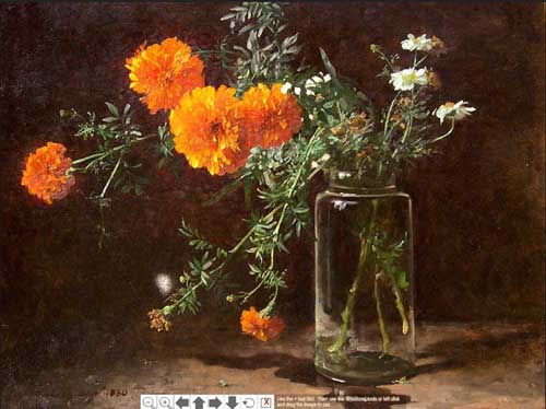 Painting Code#6200-Castex-Degrange, Adolphe-Louis - Marigolds & Daisies