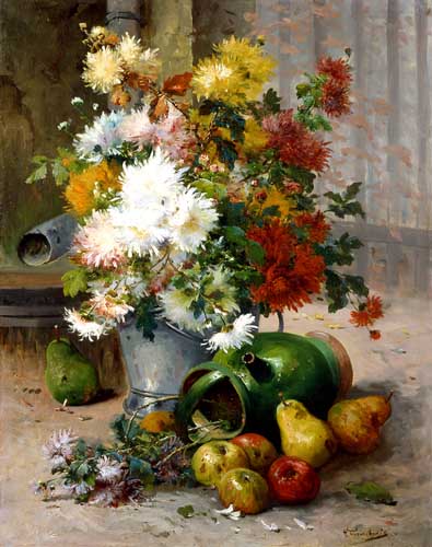 Painting Code#6415-Eugene Henri Cauchois: Large Boquet of flowers
