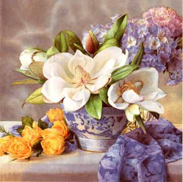 Painting Code#6530-Mary Krell - Moonlit Magnolia