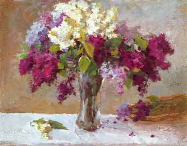 Painting Code#6579-Xiaogang Zhu - Elizabeth's Lilacs