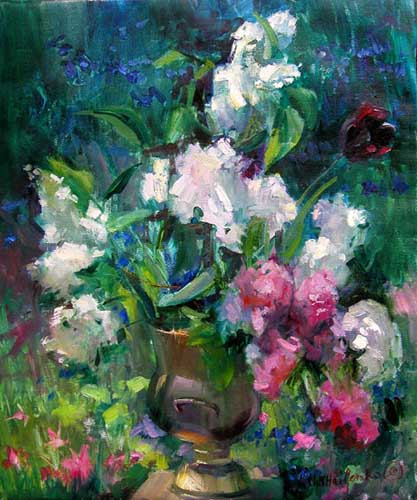 Painting Code#6644-Lilacs on Green