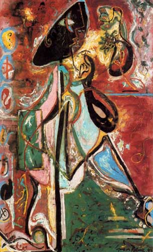 Painting Code#70306-Jackson Pollock - Woman Moon