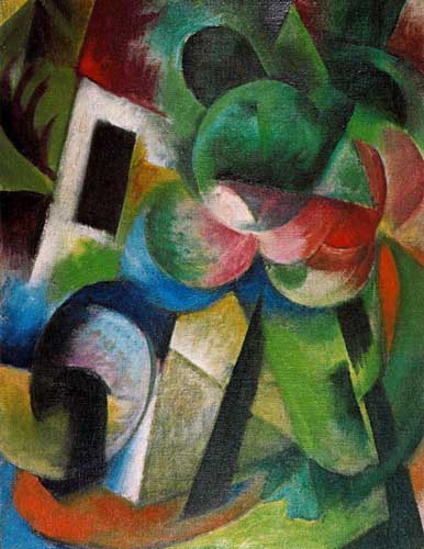 Painting Code#70323-Marc, Franz (German) - Small Composition II