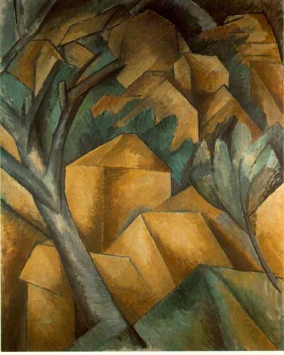 Painting Code#7040-Braque, Georges: Houses at L'Estaque