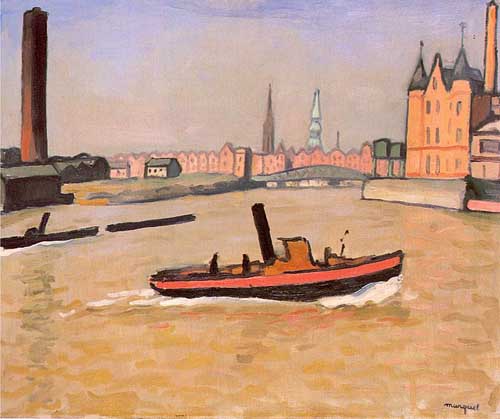 Painting Code#70445-Albert Marquet - The Port of Hamburg