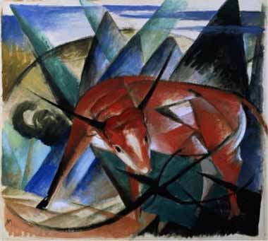 Painting Code#70619-Marc, Franz - Red Bull