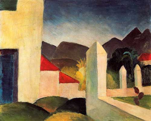 Painting Code#70638-Macke, August - Tunisian Landscape