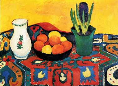 Painting Code#70652-Macke, August - Hyazinthenteppich Still Life