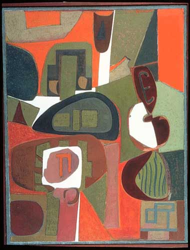 Painting Code#7075-Will Barnet: Landscape