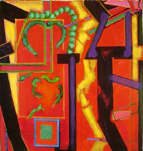 Painting Code#7078-William Scharf: Dawn Scaffold 