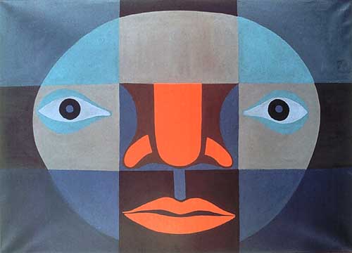 Painting Code#7079-Faith Ringgold: The Black Light Series: Big Black 