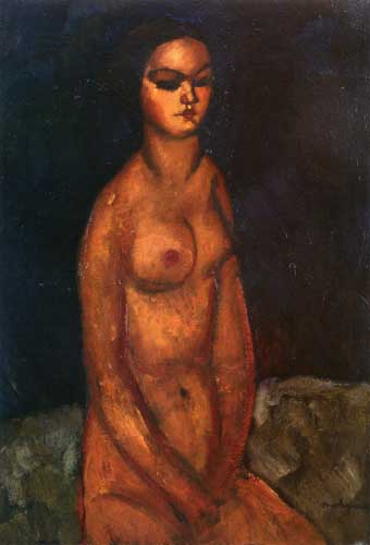 Painting Code#70832-Modigliani, Amedeo - Seated Nude