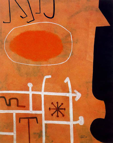 Painting Code#70871-Adolph Gottlieb - Sentinel