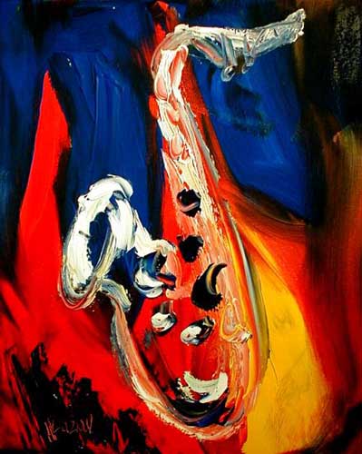 Painting Code#7088-Abstract Musical Instrument