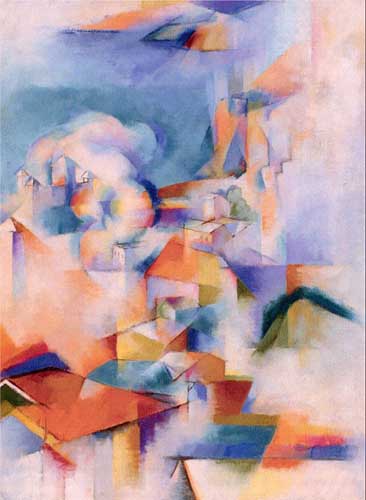 Painting Code#7138-MacDonald-Wright, Stanton(USA): California Landscape