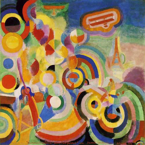 Painting Code#7214-Delaunay, Robert - Homage to Bleriot