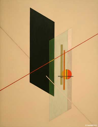 Painting Code#7316-Laszlo Moholy-Nagy - Composition  A IX