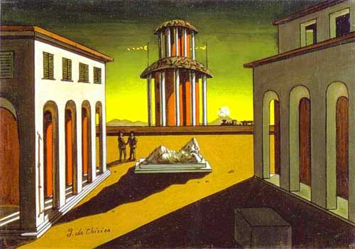 Painting Code#7322-Chirico, Giorgio de - Piazza d'Italia