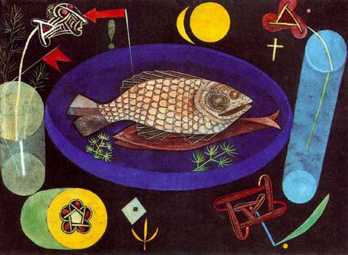 Painting Code#7381-Klee, Paul  - Around the Fish