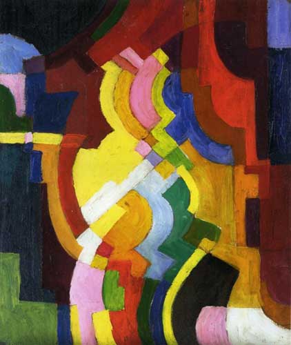 Painting Code#7456-Macke, August - Farbige Formen III