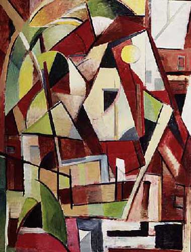 Painting Code#7464-Abstract Houses  