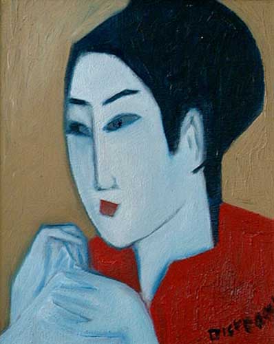 Painting Code#7562-Geisha Sewing