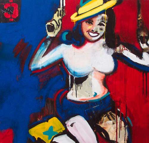 Painting Code#7567-Margarita Georgiadis: Happiness is a Warm Gun II