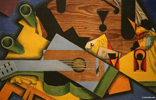 Painting Code#7601-Juan Gris: Still Life with a Guitar