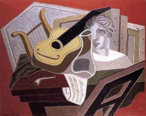 Painting Code#7604-Juan Gris: The Musician's Table