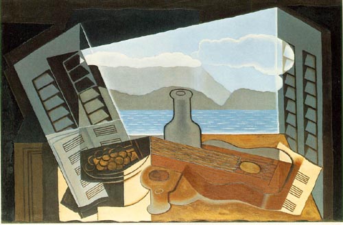 Painting Code#7605-Juan Gris: The Open Window