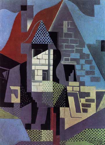 Painting Code#7608-Juan Gris: Landscape at Beaulieu