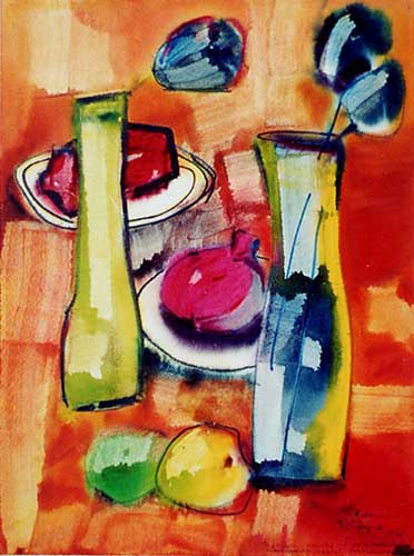 Painting Code#7655-Malayan, P.: Blue Flowers