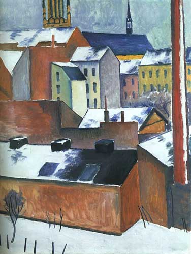 Painting Code#7719-Macke, August(Germany): St. Mary's in the Snow