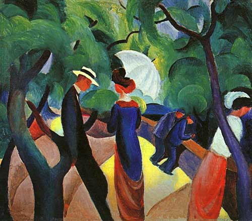 Painting Code#7723-Macke, August(Germany): Promenade