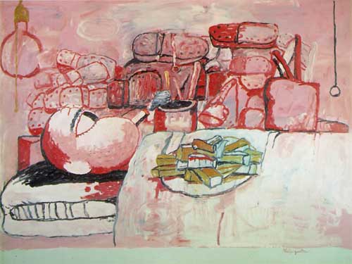 Painting Code#7728-Philip Guston - Painting, Smoking, Eating
