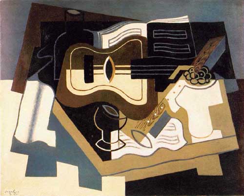 Painting Code#7761-Juan Gris: Guitar with Clarinet