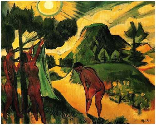 Painting Code#7772-Hermann Max Pechstein - Summer in Nidden