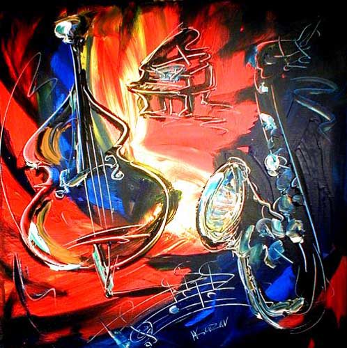 Painting Code#7801-Abstract Musical Instrument