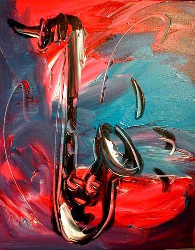 Painting Code#7802-Abstract Musical Instrument