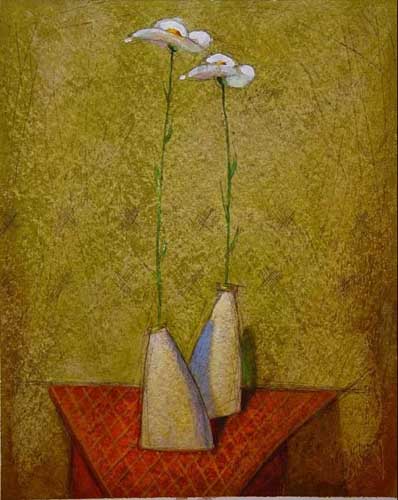 Painting Code#7814-Yuri Darashkevich - Two White Flowers